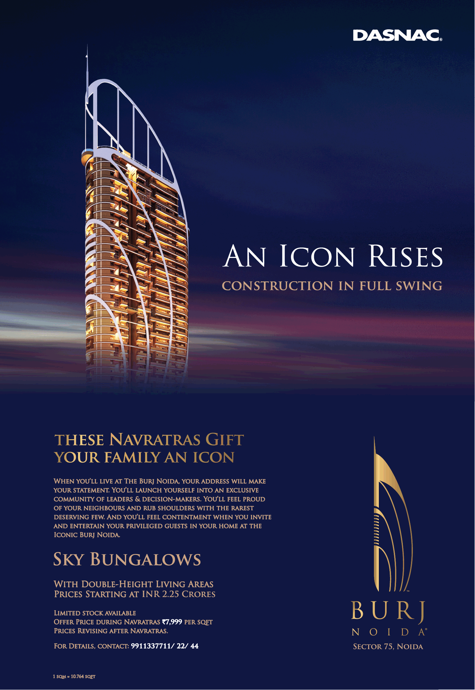 This navratri gift your family an icon Dasnac Burj, Central Noida Update