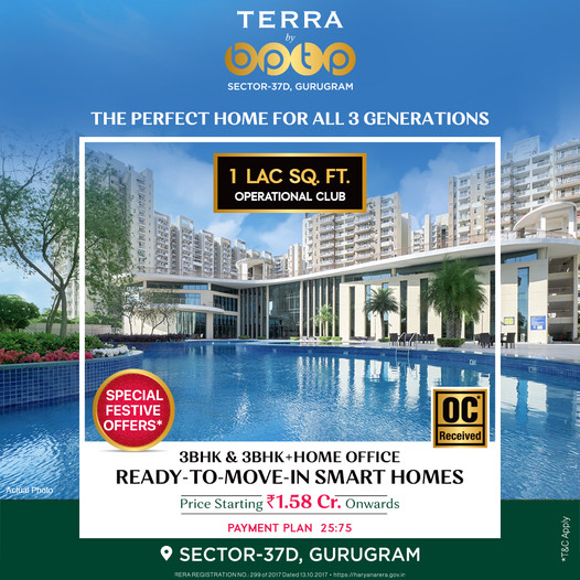 Avail special festive offers and OC received homes at BPTP Terra in Sector 37D, Gurgaon Update