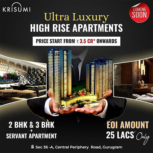 Krisumi City: Elevating Gurugram's Skyline with Ultra Luxury High Rise Apartments Update