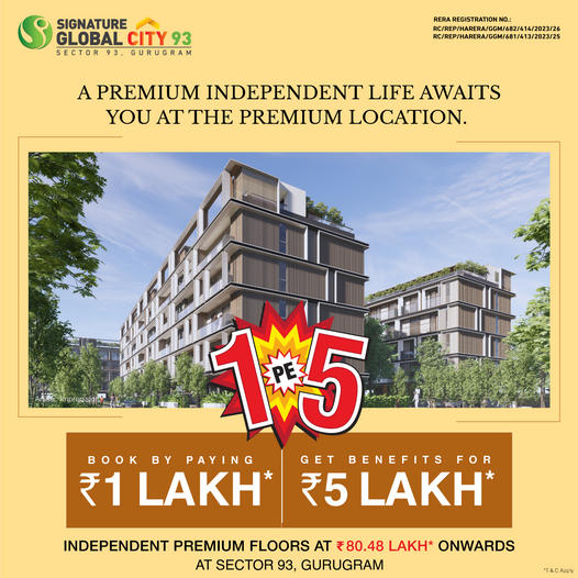 Experience the joy of luxury living with Signature Global City 93, Gurgaon Update