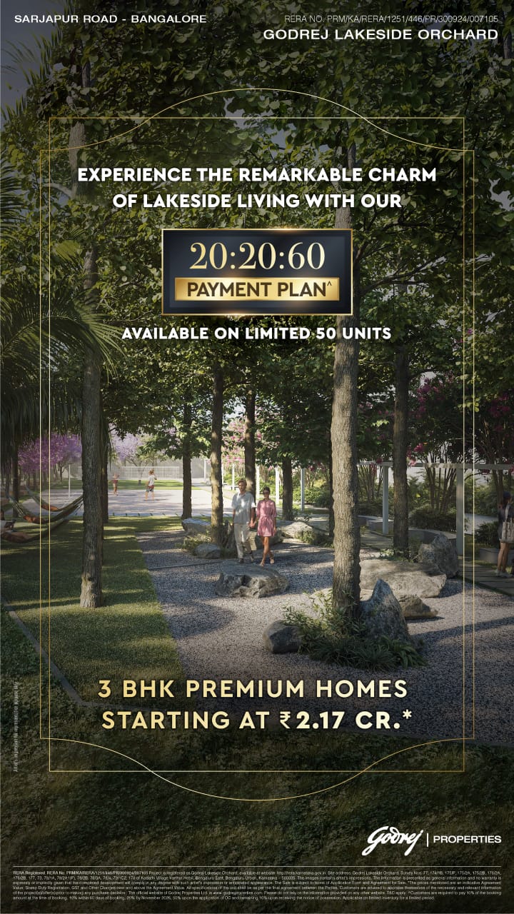 Discover Godrej Lakeside Orchard, Sarjapur Road, 3 BHK from ₹2.17 Cr! Update