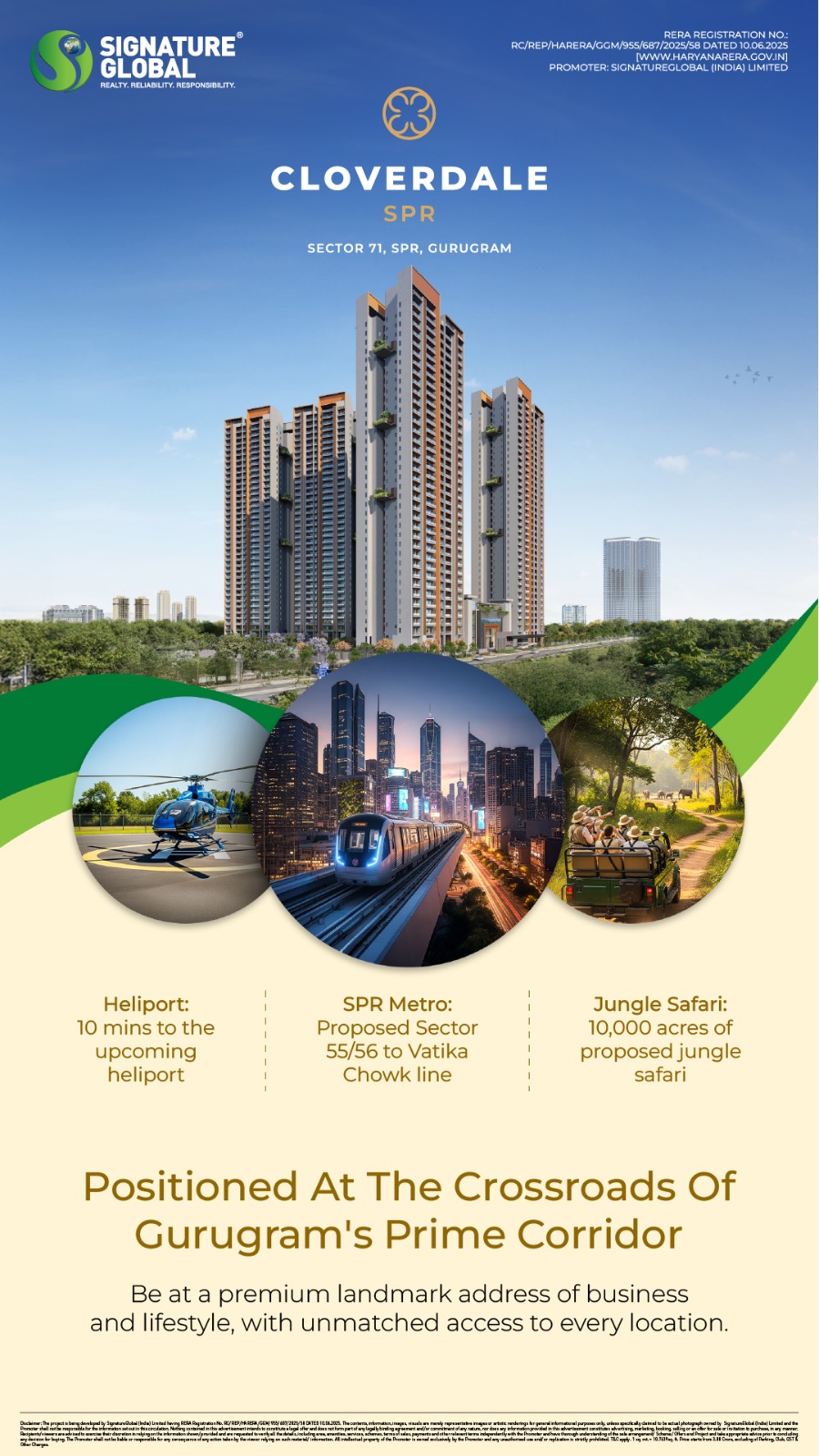 Experience Luxurious Living at Cloverdale, SPR, Sector 71, Gurugram Update