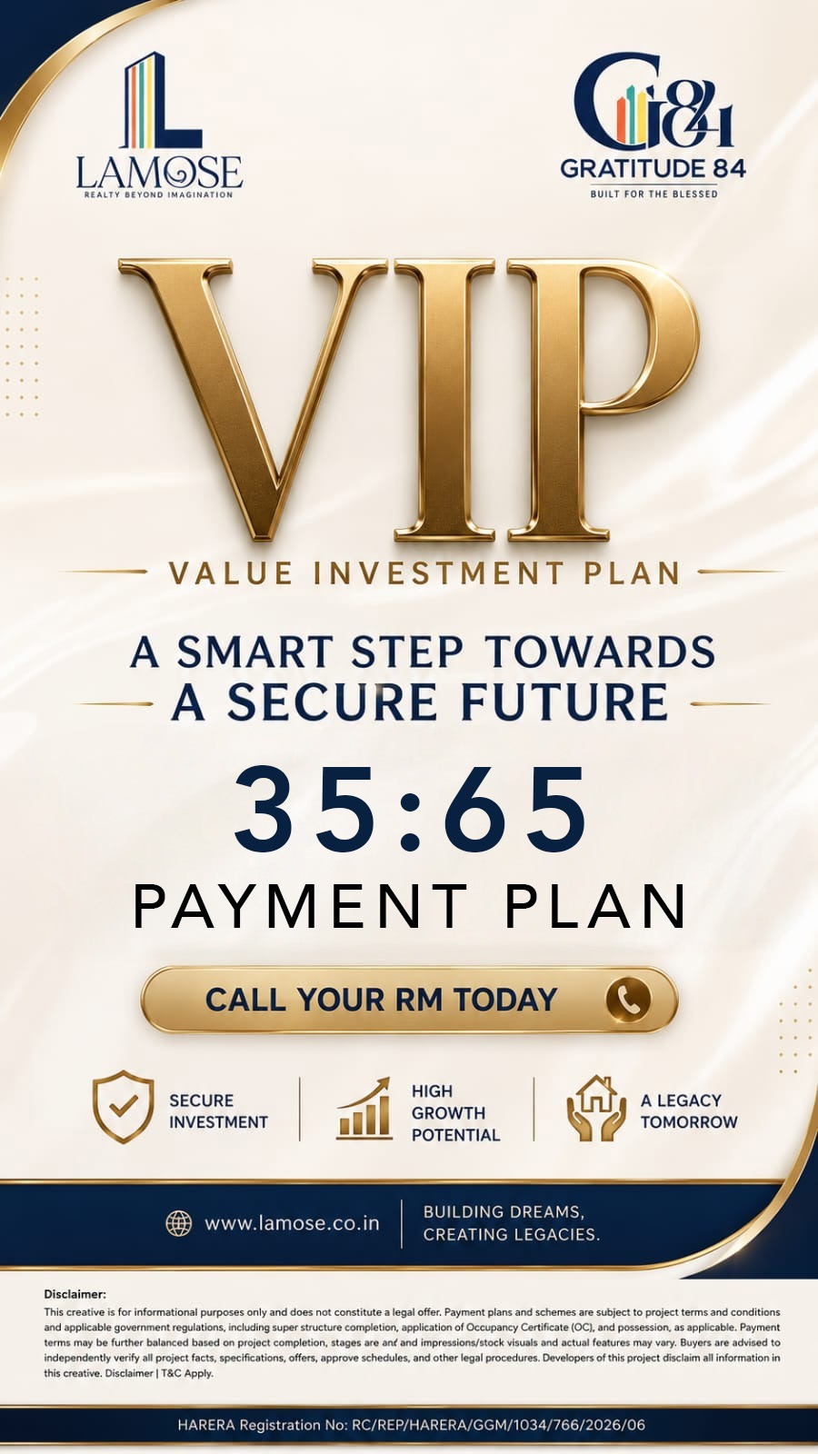 Unlock Secure Investment with 35:65 Plan || Discover VIP Payment Flexibility || 35:65 Value Investment Plan with Lamose Update