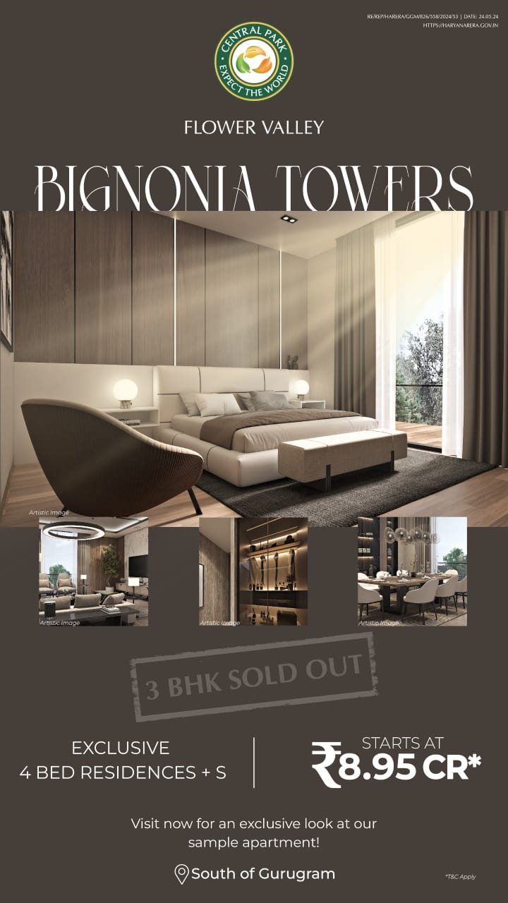Luxury Living at Bignonia Towers in South of Gurugram, Only from ₹8.95 Cr Update