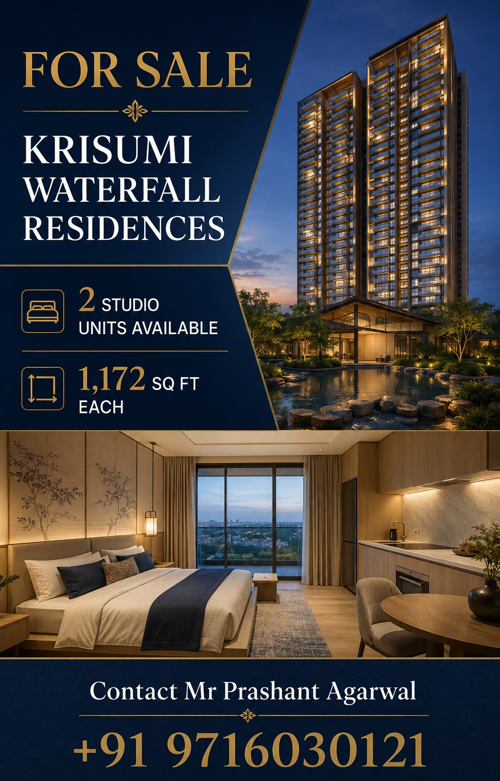 Exclusive Studio Units Available at Krisumi Waterfall Residences || Discover Prime Living at Krisumi Waterfall || Secure Your Studio at Krisumi Waterfall Now Update