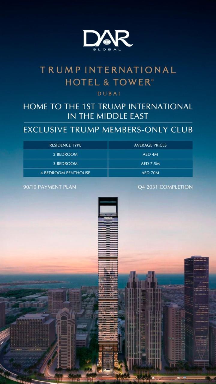 Discover Luxury at Trump International Hotel and Tower, Dubai by Dar Global Update