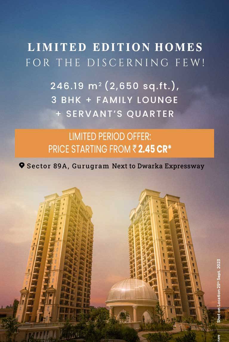 Elite Residences at Sector 89A, Gurugram: Experience Grandeur at Limited Edition Homes Update