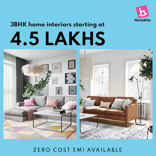 Homebliss Affordable Luxury: Chic 3BHK Home Interiors Starting at Just 4.5 Lakhs Update
