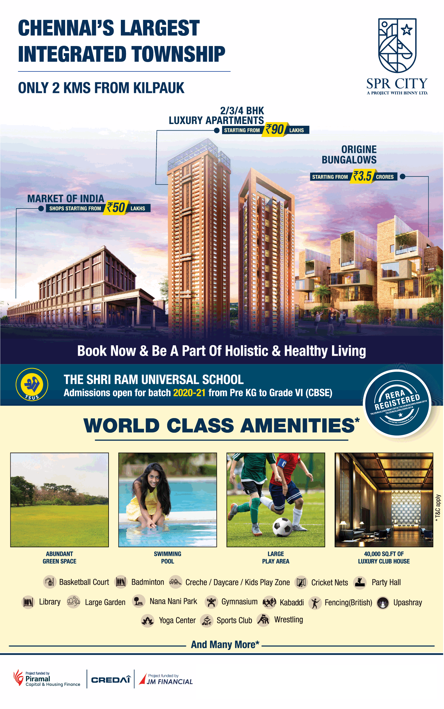 Chennai's largest integrated township at SPR City Highliving District Update