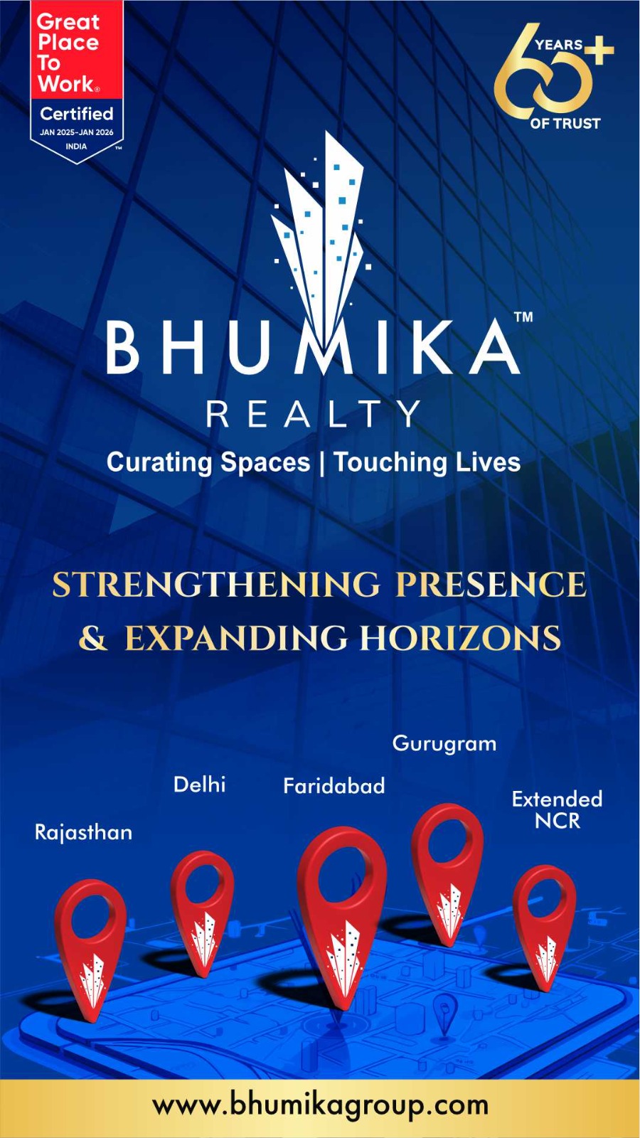 Discover Premium Spaces with Bhumika Realty in Rajasthan, Delhi, Faridabad, Gurugram, and NCR! Update