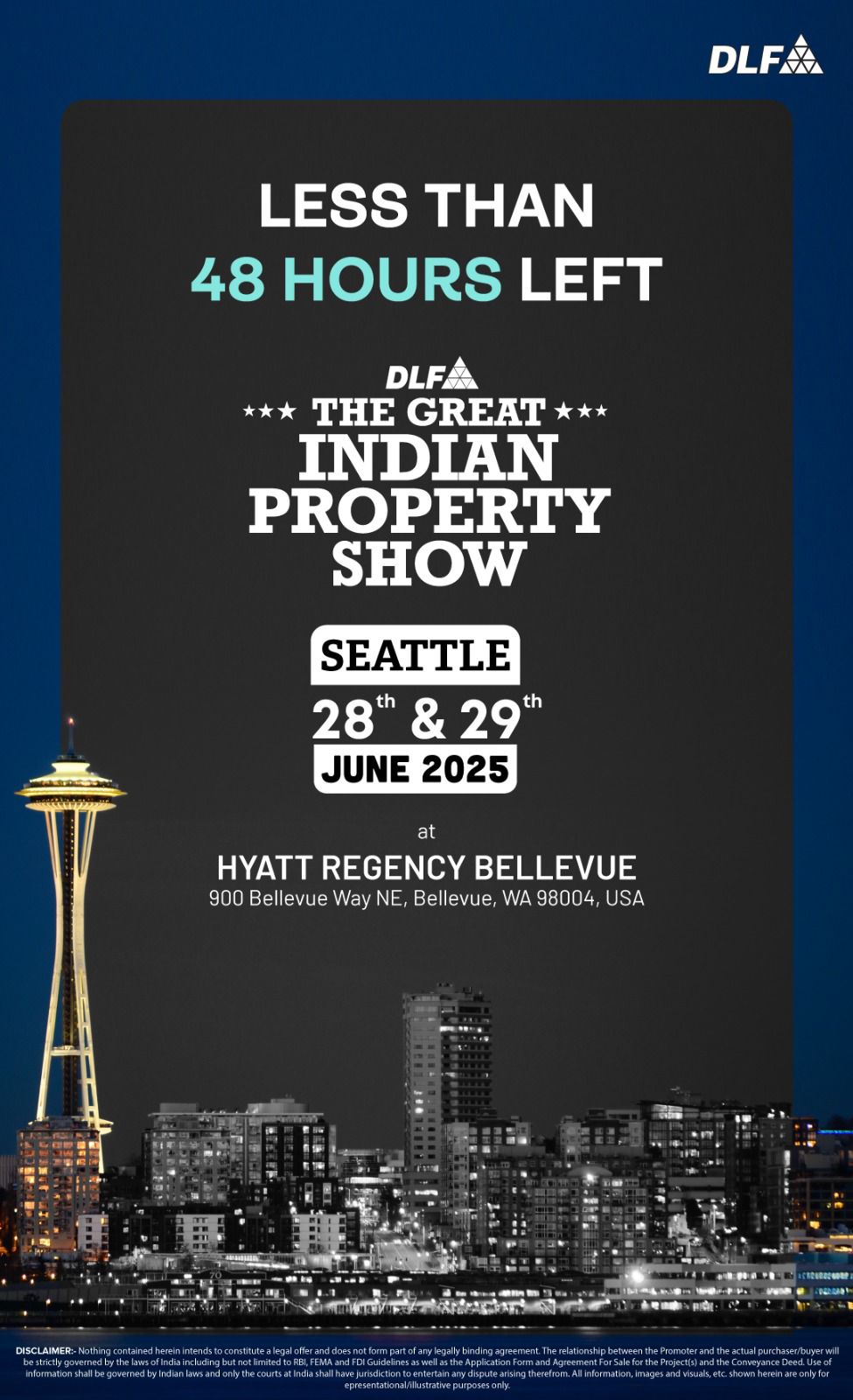 Explore DLF The Great Indian Property Show, June 28th & 29th, Hyatt Regency Bellevue, Seattle Update