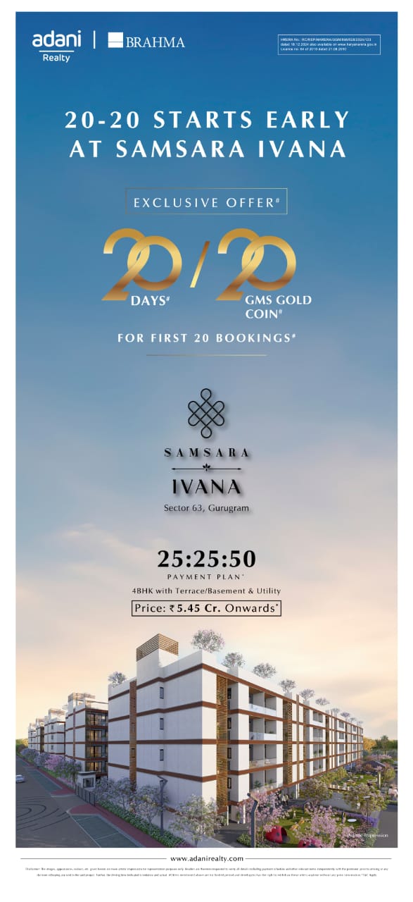 Exclusive Offer, Samsara Ivana, Gurugram, 4BHK at ₹5.45 Cr Onwards Update