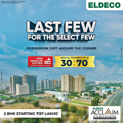 Exclusive Opportunity: Eldeco Acclaim at Sohna Road, Gurgaon - A Limited Offer for Discerning Homebuyers Update