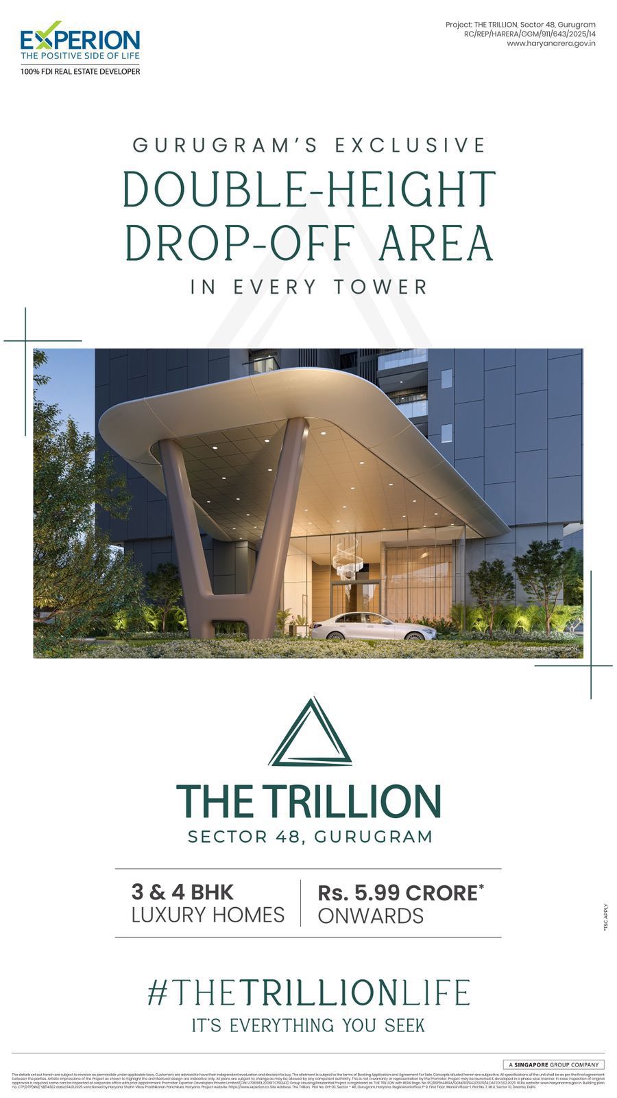 Discover The Trillion: Luxury Homes in Gurugram, by Experion starting at Rs. 5.99 Crore Update
