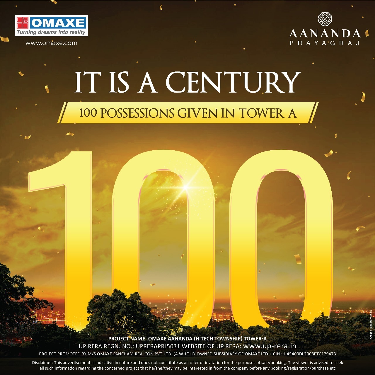 Omaxe Aananda Celebrates a Milestone: 100 Homes Possessed in Tower A, Prayagraj Update