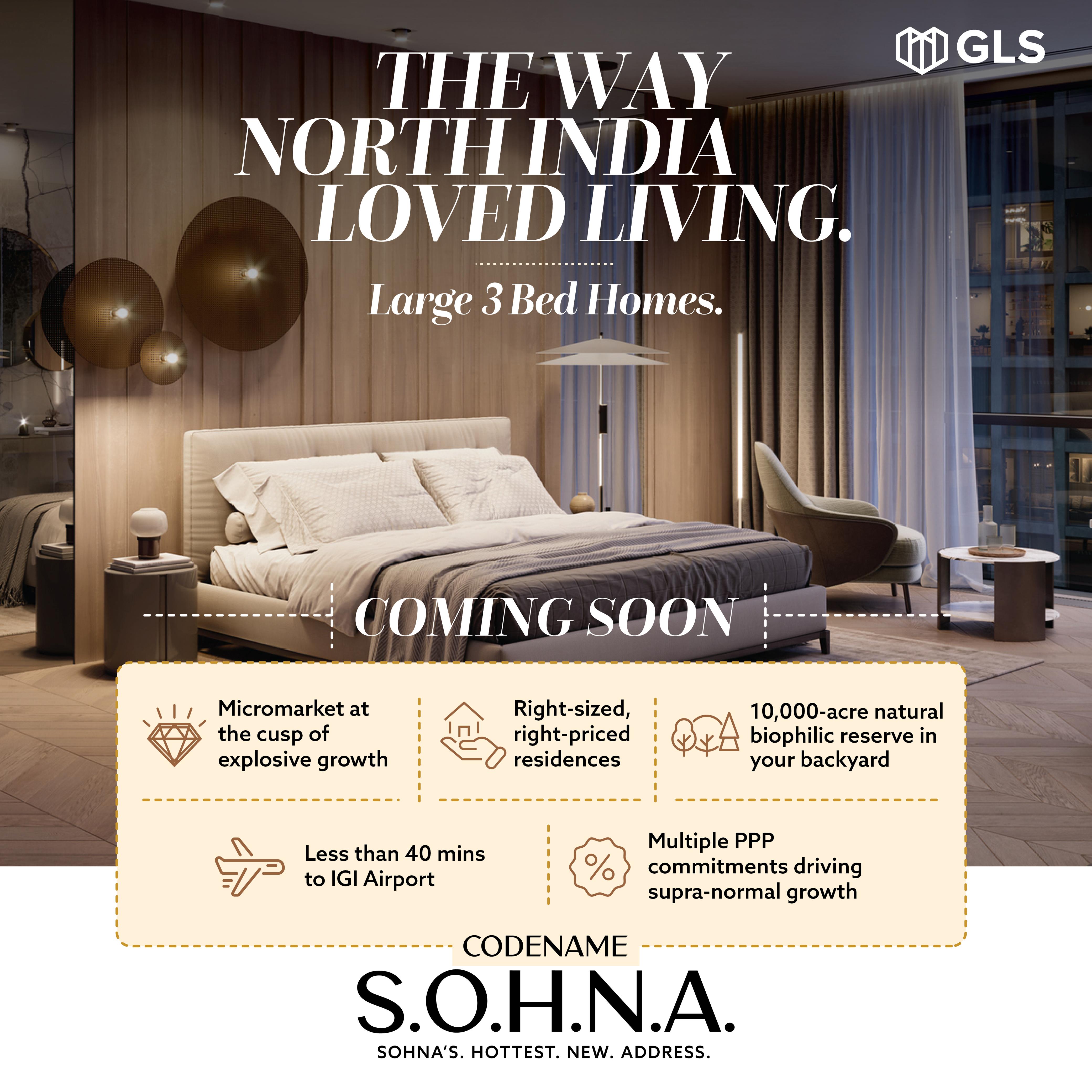 Discover North India's Dream Living - Large 3 Bed Homes in Sohna by GLS Update