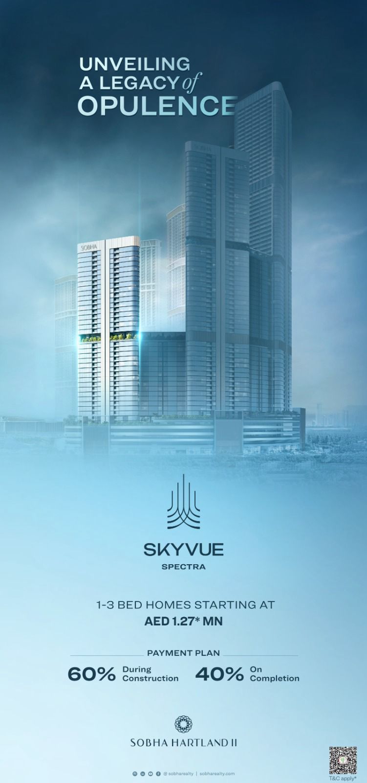 Discover Luxury at Skyvue Spectra, Sobha Hartland II, From AED 1.27 Mn Update