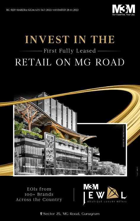 Invest in the first fully leased retail at M3M Jewel in Sector 25, Gurgaon Update