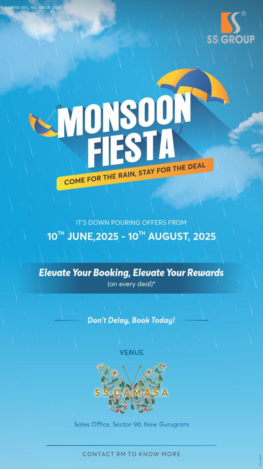 Monsoon Fiesta at SS Camasa - Book from 10th June, 2025 to 10th August, 2025 in New Gurugram Update