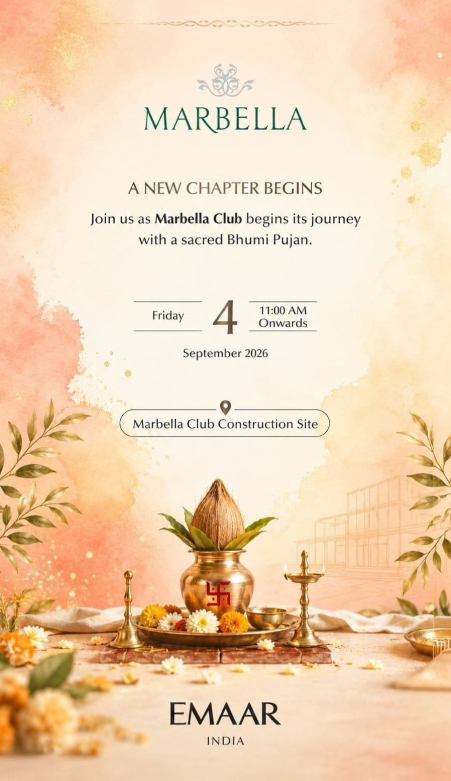 Join the Marbella Bhumi Pujan Ceremony || Celebrate with Marbella Club || Mark Your Calendar for Marbella Bhumi Pujan Update