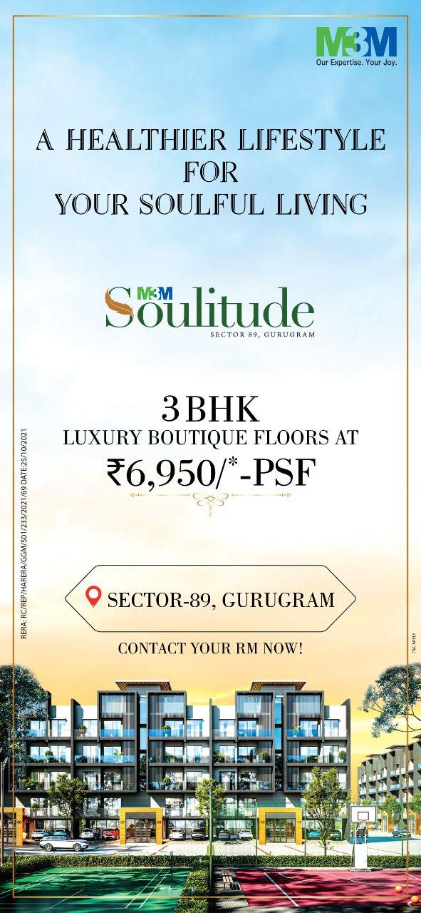 A healthier lifestyle for your soulful living at M3M Soulitude in Sector 89, Gurgaon Update