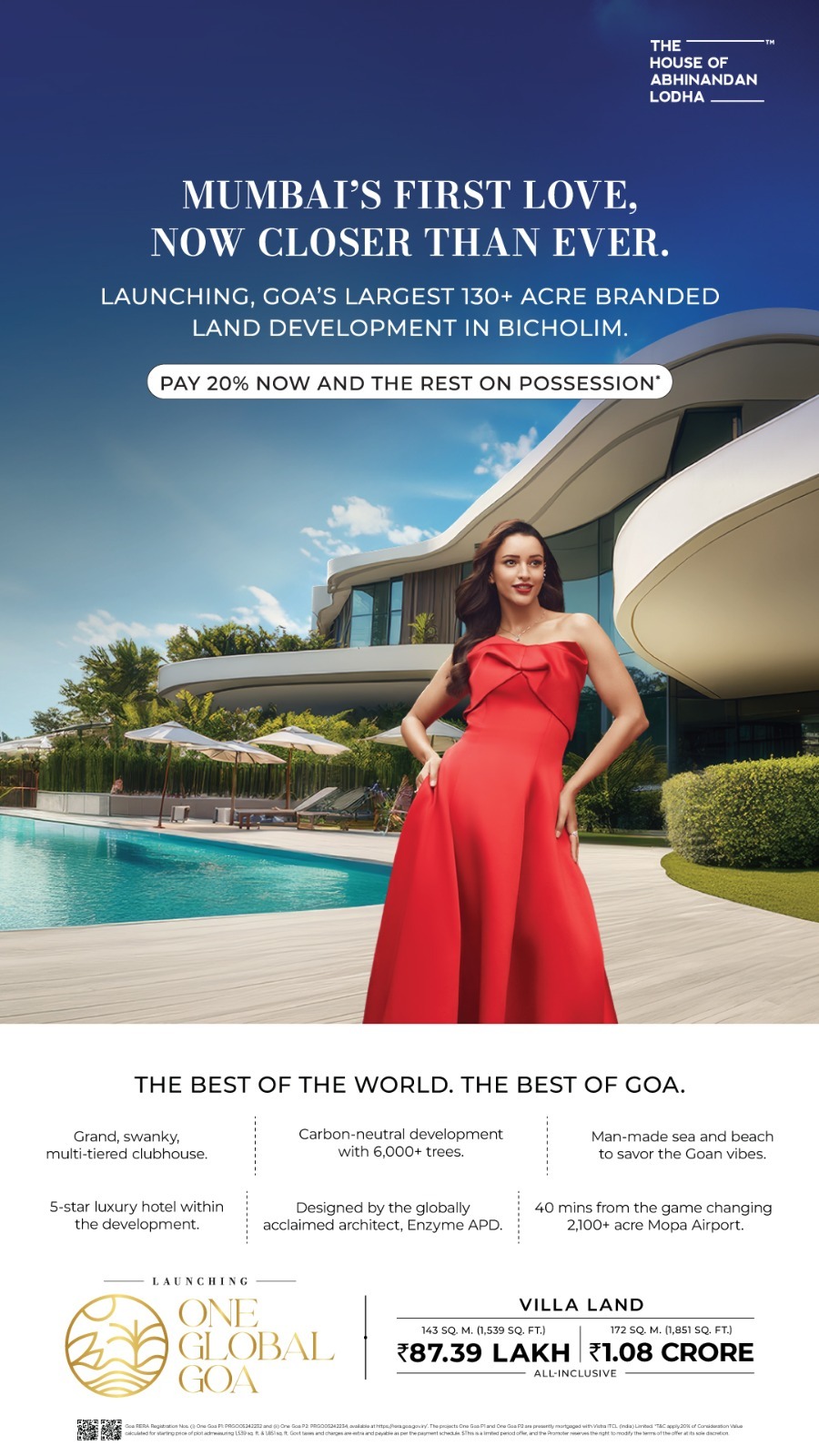 Experience Luxury Living at One Global Goa, Starting at ₹87.39 Lakh Update