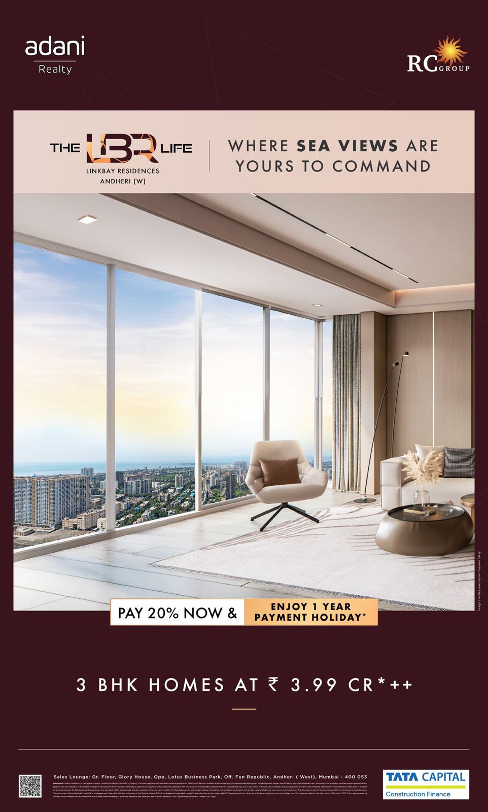 3 BHK Homes at ₹3.99 Cr at Linkbay Residences, Andheri (W) Update