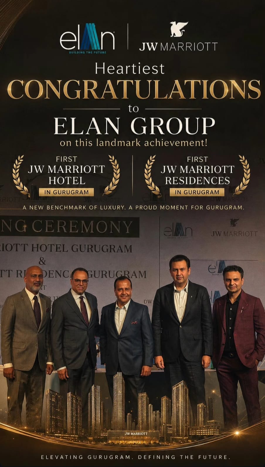 Celebrate Elan Group's Landmark Collaboration || Discover Gurugram's New Luxury Standard || Join the JW Marriott Gurugram Revolution Update