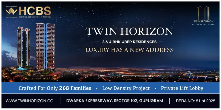 Experience Luxury at Twin Horizon || Discover 3 & 4 BHK Residences || Live in Gurugram's New Address Update
