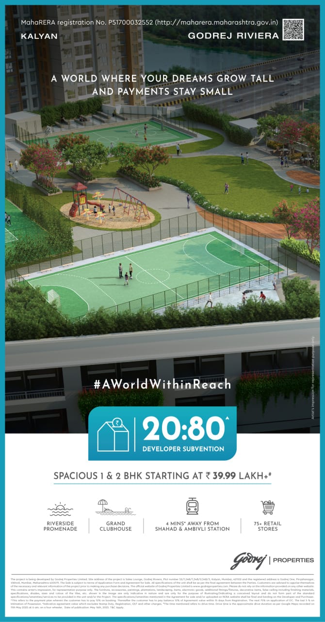 Discover Godrej Riviera Kalyan, 1 & 2 BHK Homes Starting at ₹39.99 Lakh Update