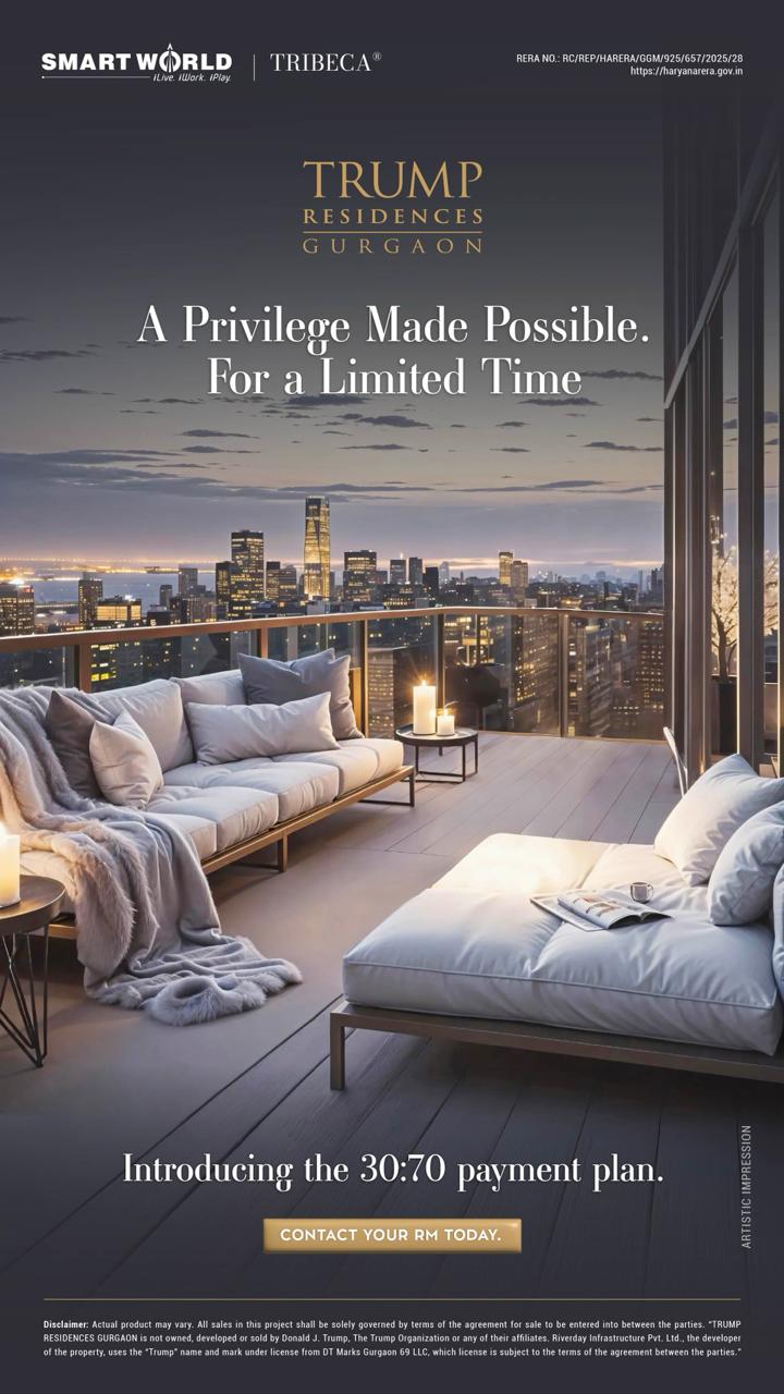 Discover Luxury at Trump Residences Gurgaon with Exclusive 30:70 Plan till 31st Dec'25 Update