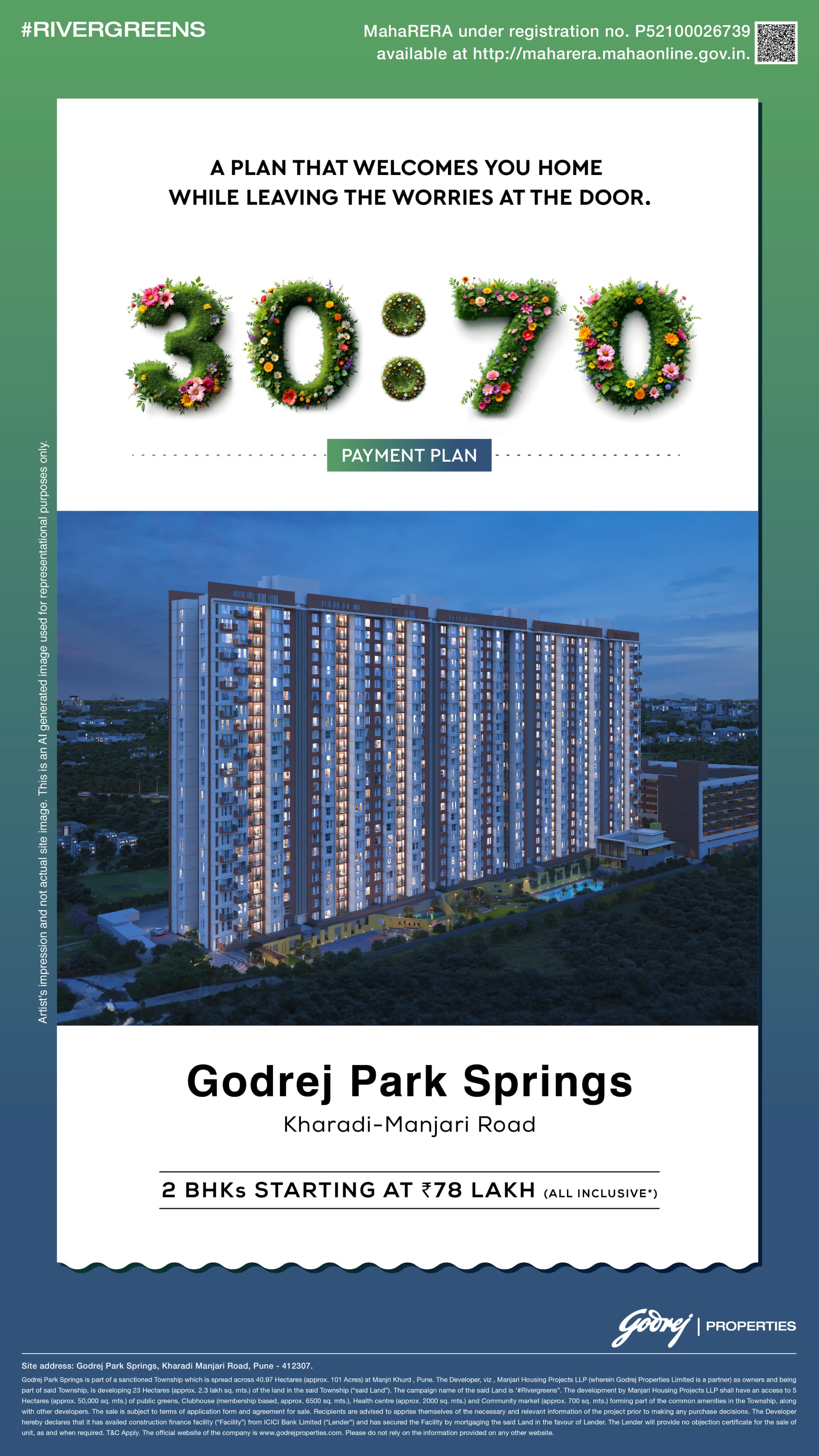 Discover Luxury at Godrej Park Springs, Kharadi-Manjari Road, 2 BHKs Starting at ₹78 Lakh Update