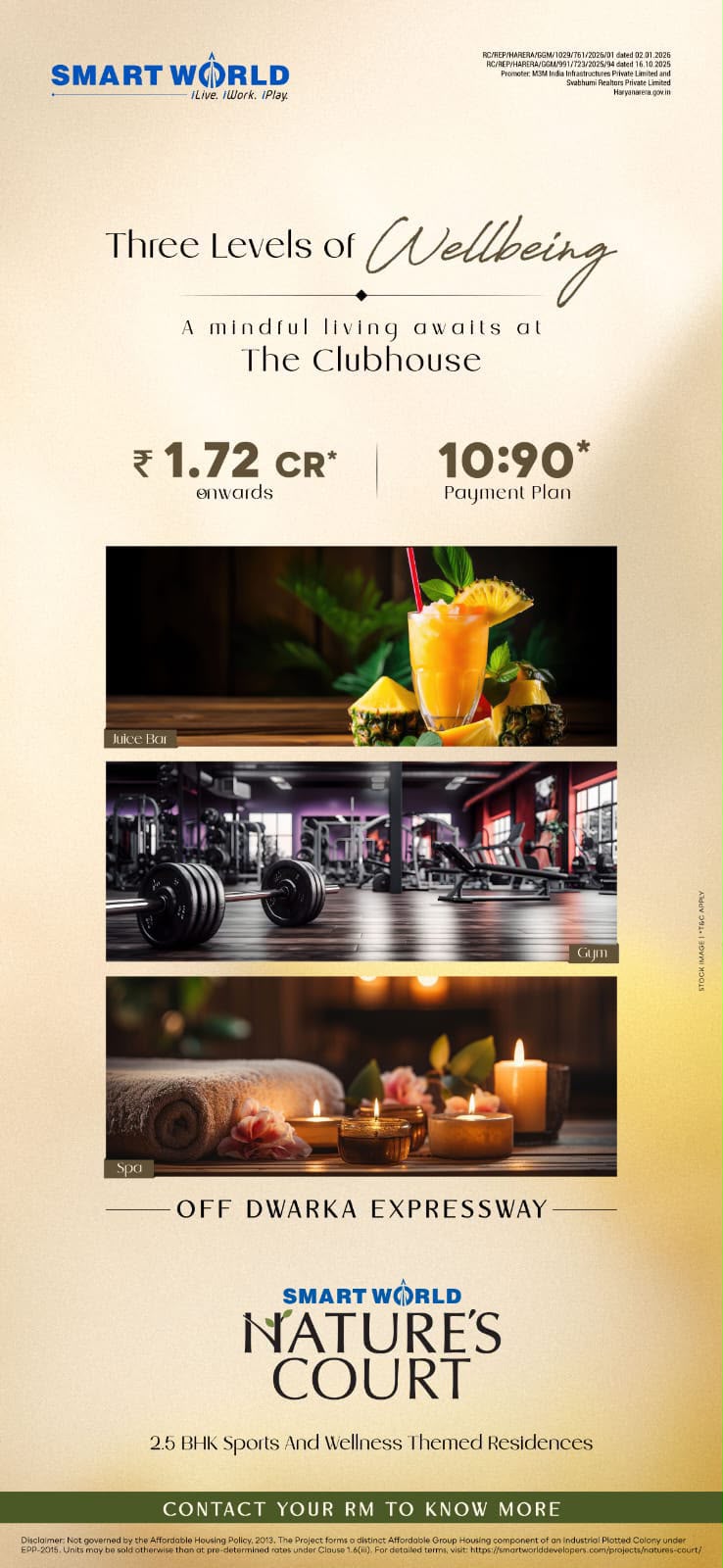 Explore Mindful Living at Smart World Nature's Court || Discover Premium Residences Off Dwarka Expressway || Starting at ₹1.72 Cr - Smart World Nature's Court Update