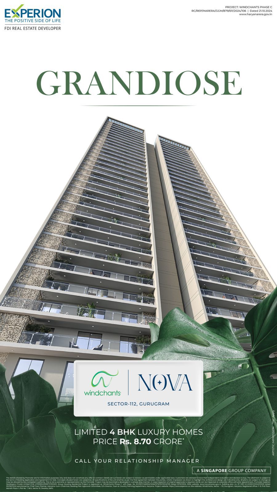 Experience Luxury at Windchants NOVA, Gurugram, Starting from ₹8.70 Cr Update