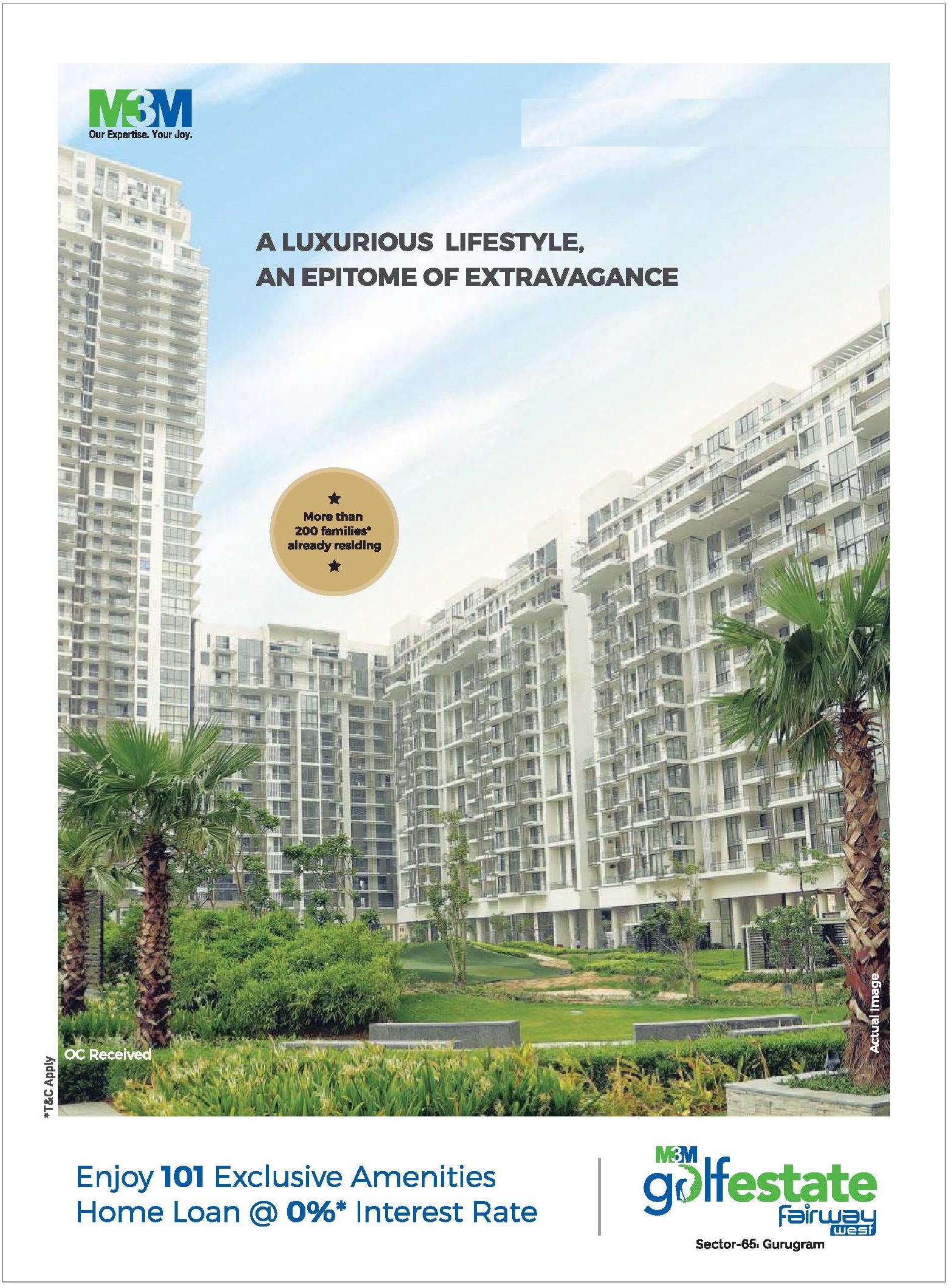 Avail a luxurious lifestyle, an epitome of extravagance at M3M Golf Estate in Gugaon Update