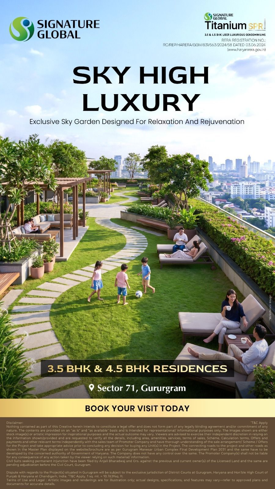 Explore Sky High Luxury in Sector 71 || Visit Signature Global's Sky Garden Today || Discover Exclusive Residences in Gurugram Update