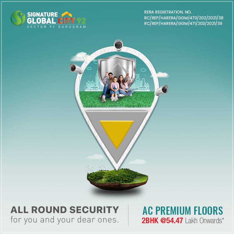 Ac premium floors 2 BHK Rs 54.47 Lakh onwards at Signature Global City 92 in Gurgaon Update