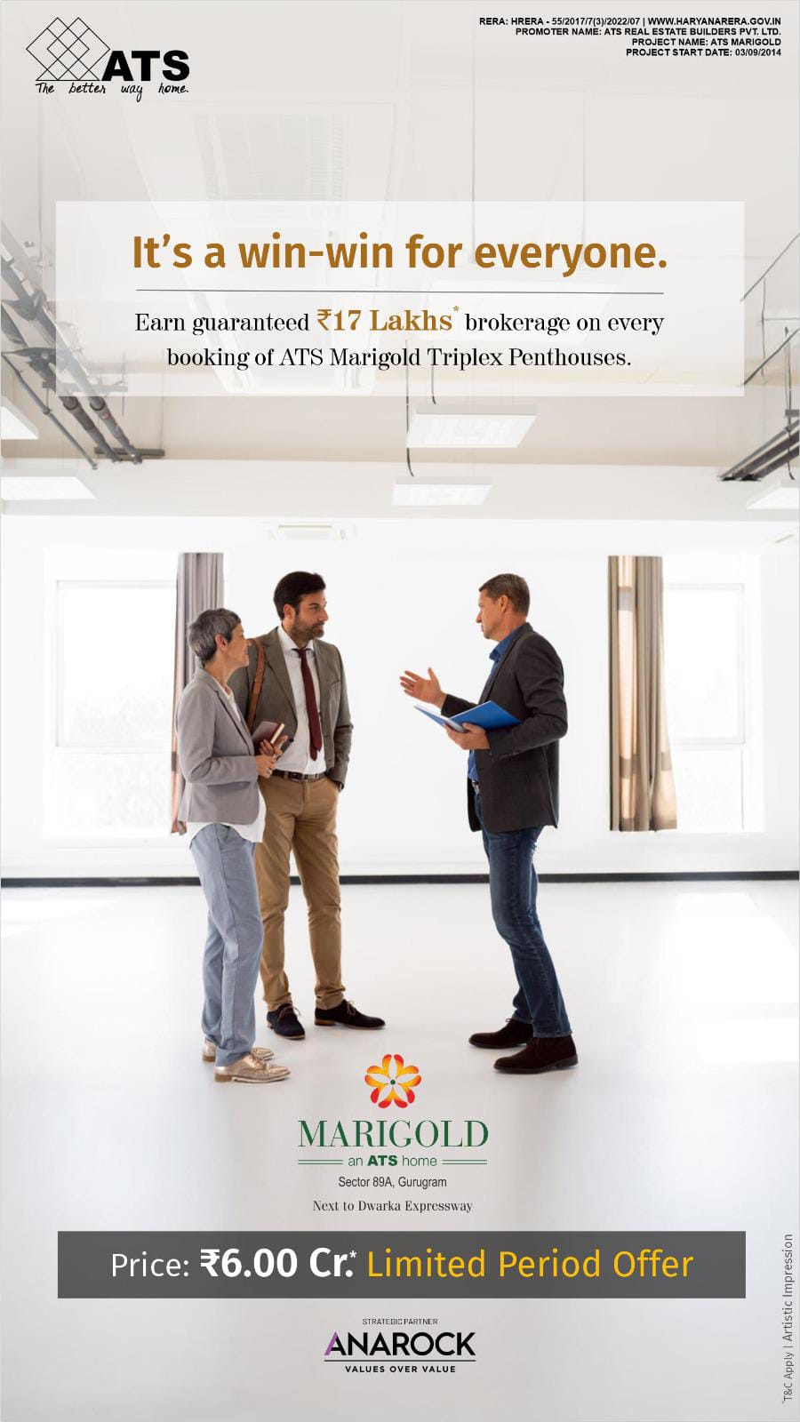 Discover Luxury Living at ATS Marigold, Sector 89A, Gurgaon, Price: ₹6.00 Cr Update