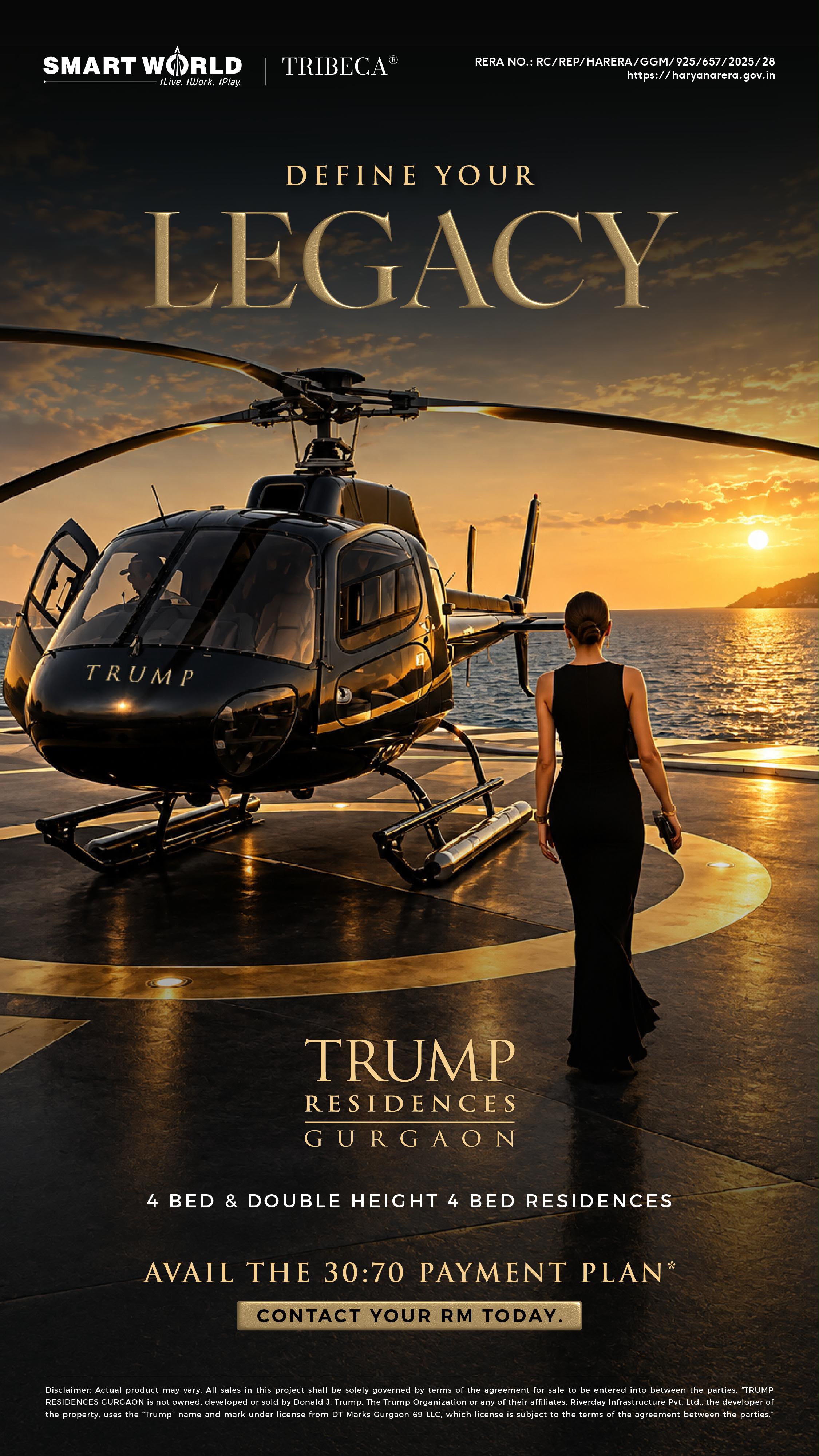 Unlock the Trump Legacy with 30:70 Plan || Luxury Awaits at Trump Residences Gurgaon || Avail Exclusive 30:70 Payment Plan Update