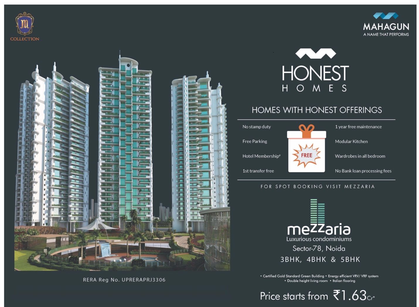 Homes with honest offerings at Mahagun Mezzaria in Noida Update