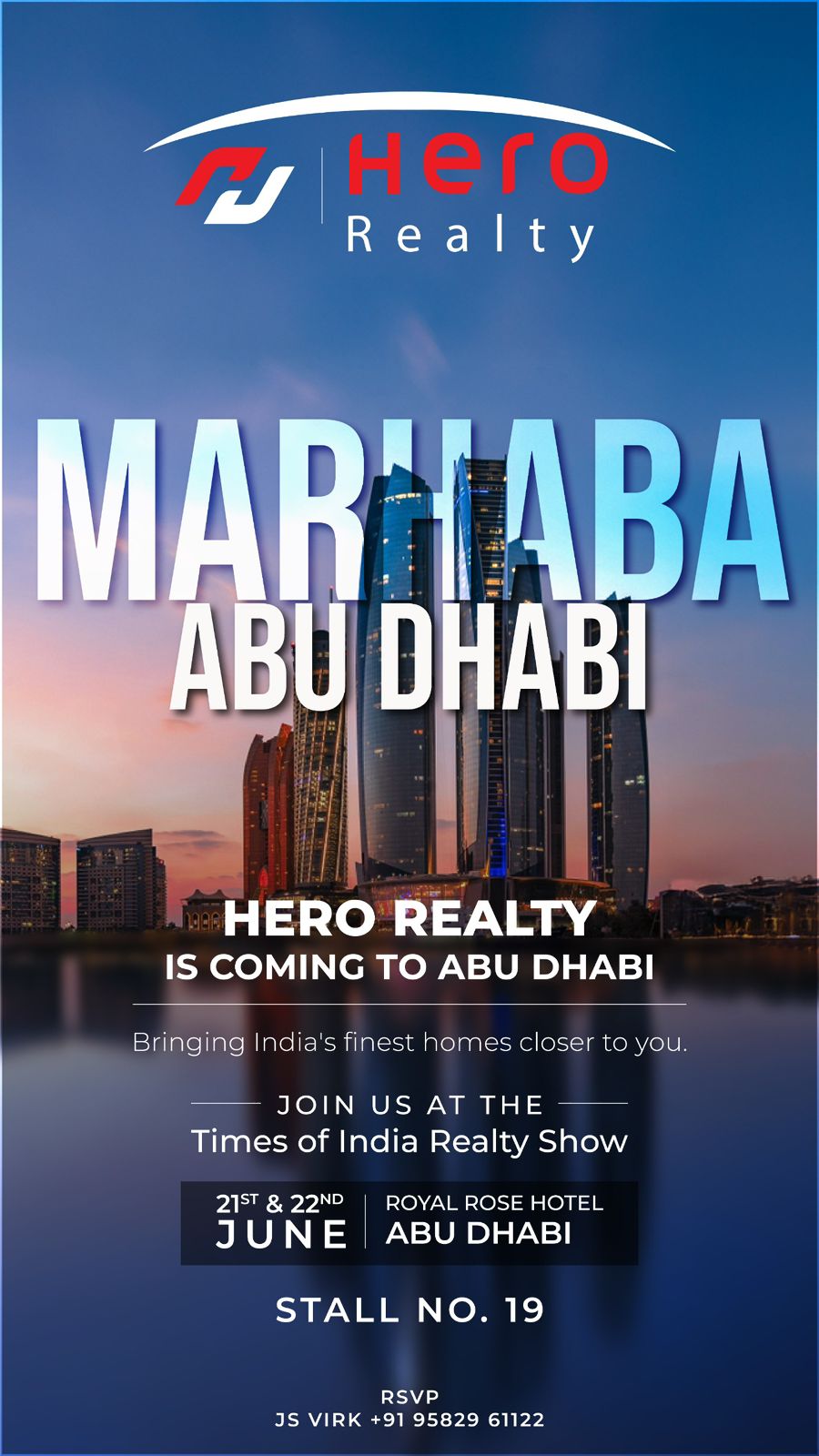 Join Hero Realty in Abu Dhabi June 21-22, Royal Rose Hotel Update