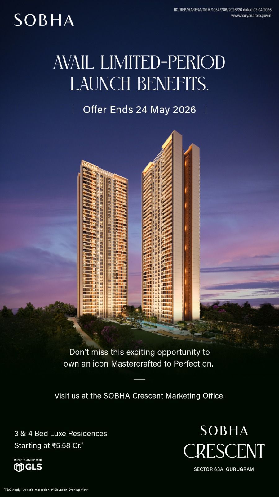 Explore SOBHA Crescent's Limited Launch Benefits || Discover Luxe Living at SOBHA Crescent || Don't Miss SOBHA Crescent's Exclusive Offer! Update