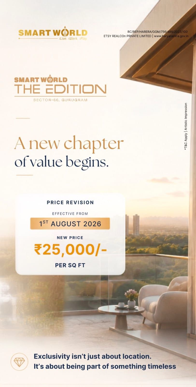 New Price Announcement for Smart World The Edition || Price Revision Alert for Smart World Gurugram || Updated Pricing Effective August 2026 Update