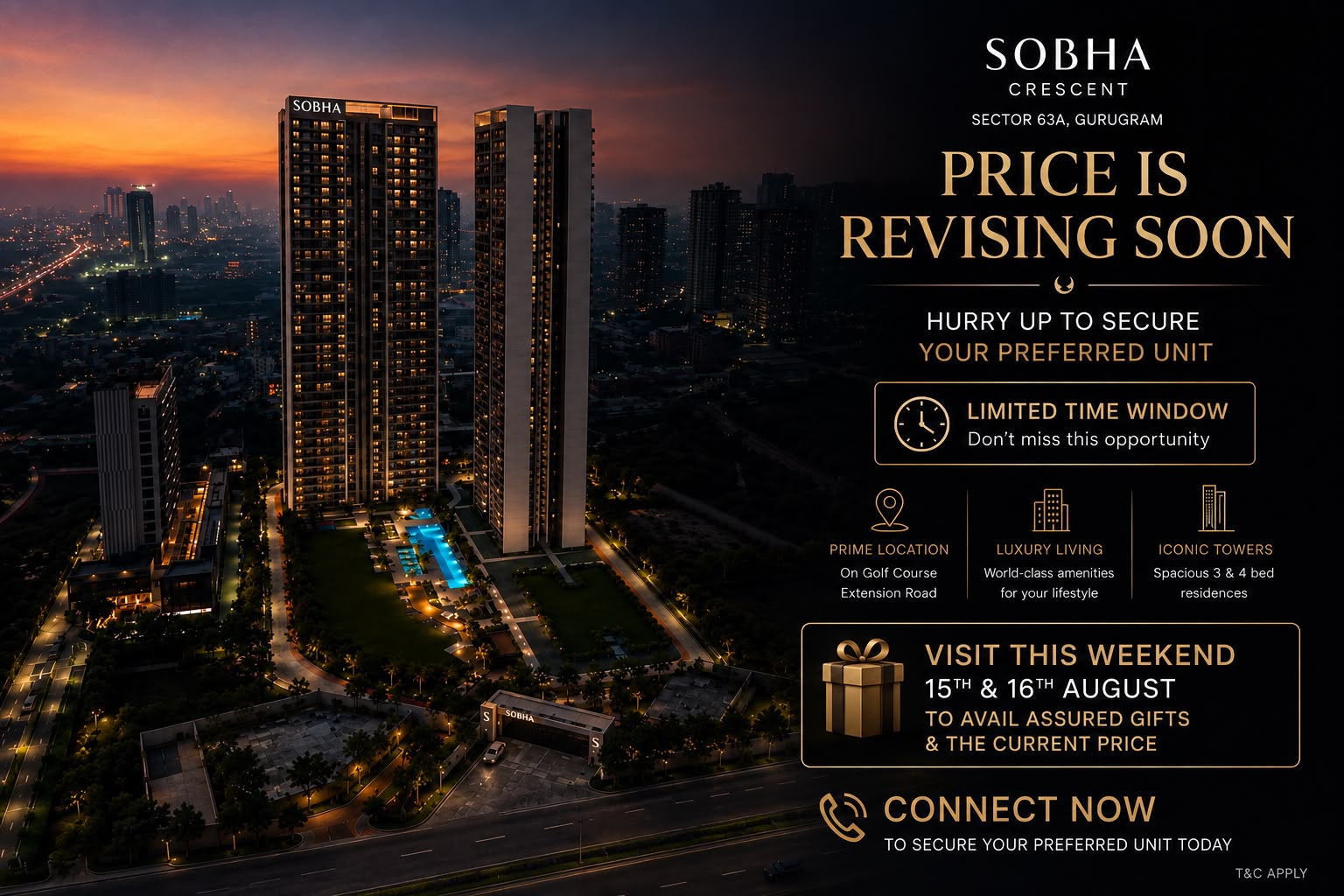 Secure Your Unit Before Price Revision || Visit Sobha Crescent This Weekend || Price Revision Coming Soon at Sobha Crescent Update