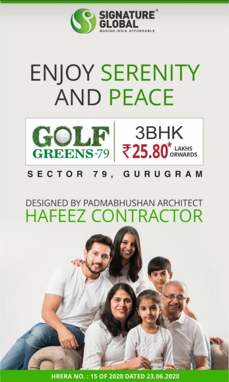 3 BHK Rs 25.80 Lakh onwards at Signature Golf Greens, Sector 79 in Gurgaon Update