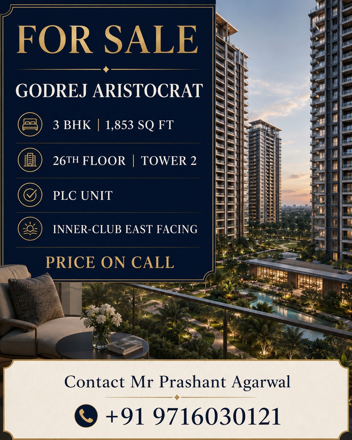 Explore Godrej Aristocrat's Exclusive 3 BHK Now || Secure Your 26th Floor Home Today || Discover Premium Inner-Club East Facing Residences Update