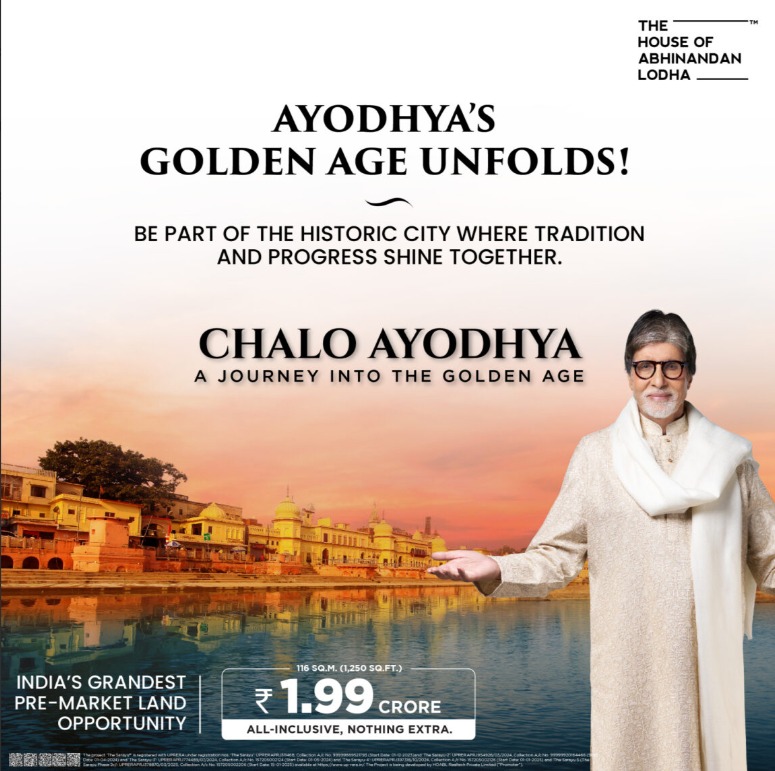 Unveil Ayodhya's Golden Age with The House of Abhinandan Lodha, 116 Sq.M., ₹1.99 Crore Update