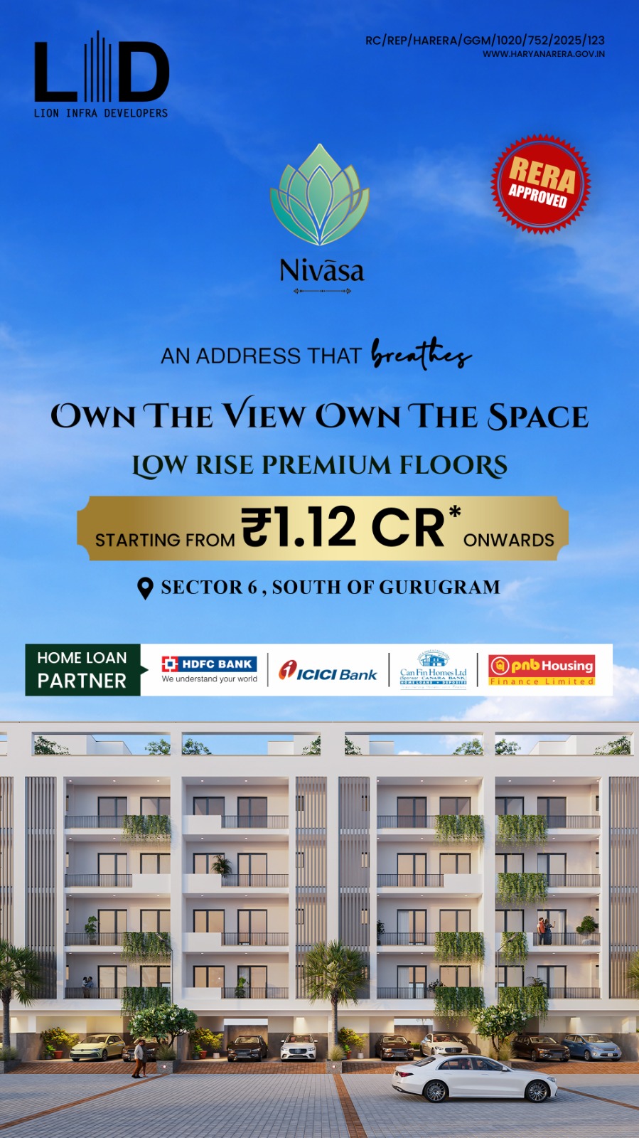 Own Your Space at ₹1.12 Cr - Nivasa by Lion Infra || Invest in Luxurious Low Rise Floors in Gurugram || Premium Apartments Starting at ₹1.12 Cr Update