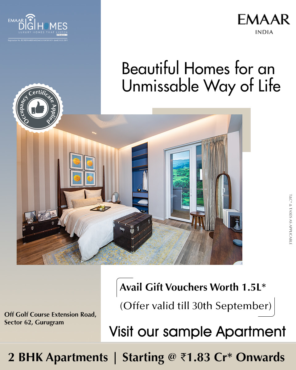 New-gen homes designed with uxurious lifestyle amenities at Emaar Digi Homes, Gurgaon Update