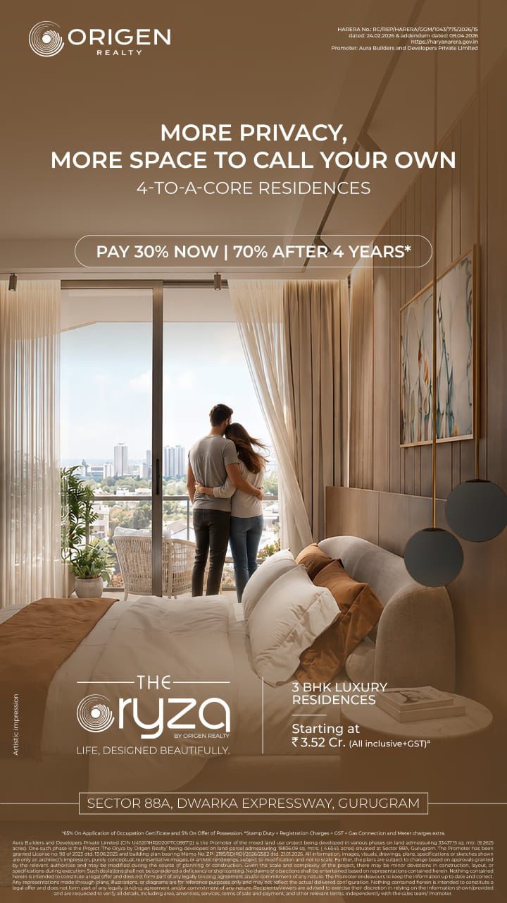 Secure Your Dream Home at The Aryza Now || Pay Just 30% Now in Sector 88A || Experience Luxury at The Aryza by Origen Realty Update